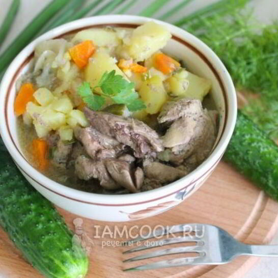Рецепт куриной печени с картошкой в мультиварке