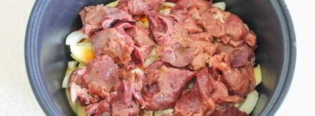 куриная печень с картошкой в мультиварке. Шаг 8