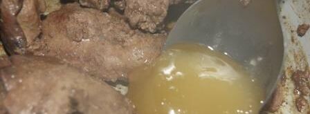 куриная печень в медовом соусе со шпинатом. Шаг 5