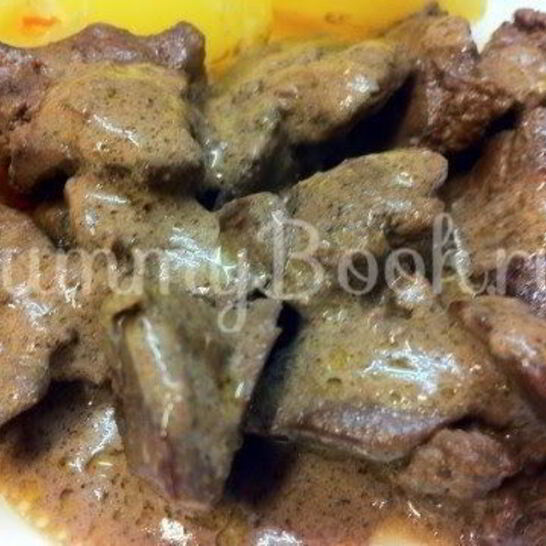 Рецепт куриной печени в портвейне и сметане