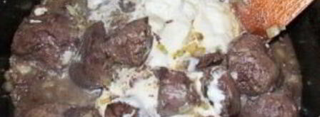 печень индейки в сметане. Шаг 6