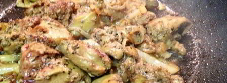 печень под соусом из маринованной черешни. Шаг 5