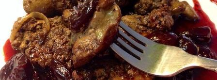 печень под соусом из маринованной черешни. Шаг 6