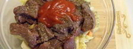 печень с овощами в духовке. Шаг 6