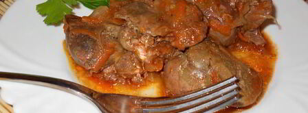 печень тушеная в томатном соку. Шаг 10