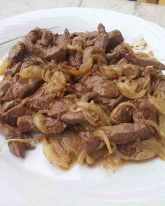 Жареная говяжья печень