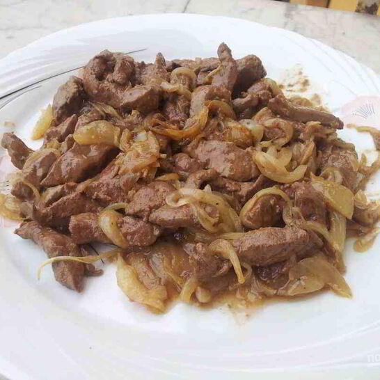 Рецепт жареной говяжьей печени
