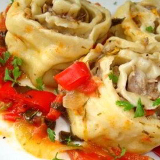 Рецепт ленивых пельменей розочки с мясом