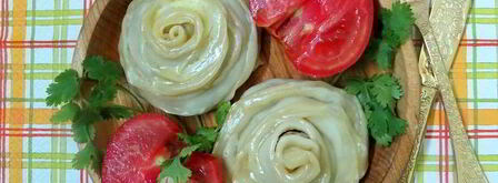 ленивые пельмени-розочки. Шаг 16