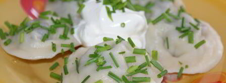 пельмени с сухими грибами и яйцом. Шаг 13