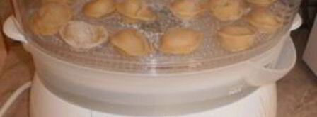 пельмени в пароварке. Шаг 8