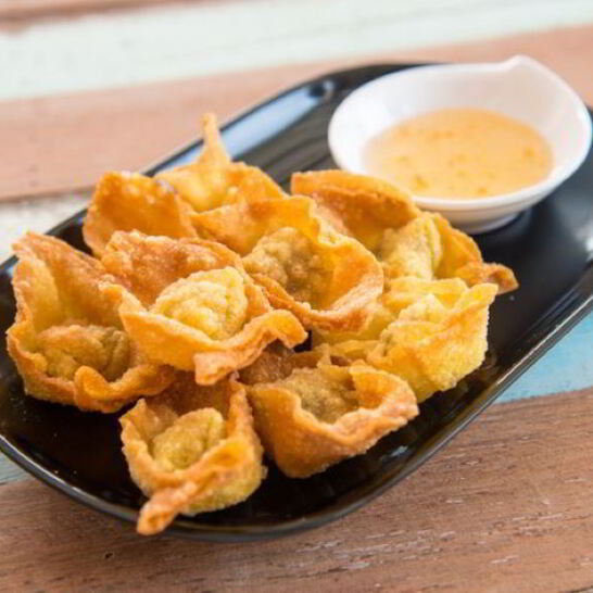 Рецепт жареных вонтонов с креветками