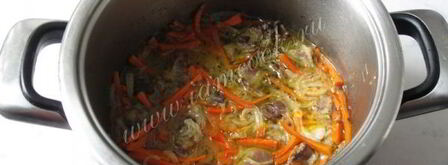 диетический плов с куриными желудками. Шаг 12