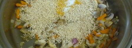 плов из бурого риса с грибами. Шаг 4