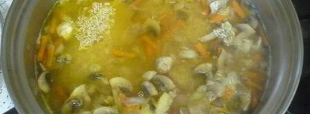 плов из бурого риса с грибами. Шаг 5