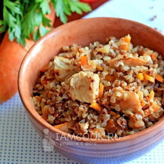 Рецепт плова из гречки с курицей