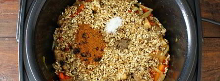 плов из перловки в мультиварке. Шаг 7