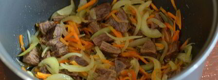 плов с говядиной в мультиварке. Шаг 7