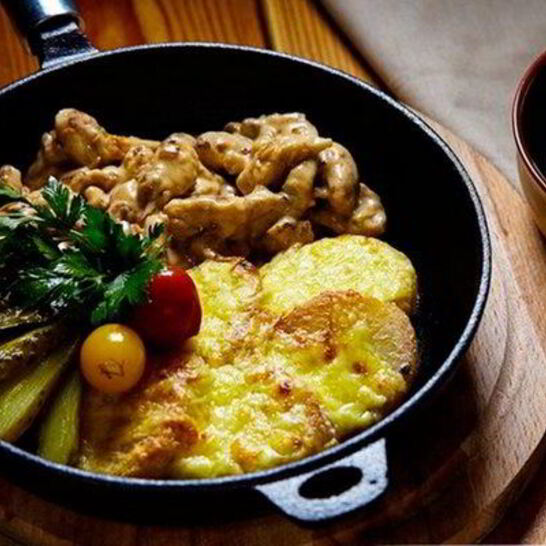 Рецепт куриного фрикасе с картофелем