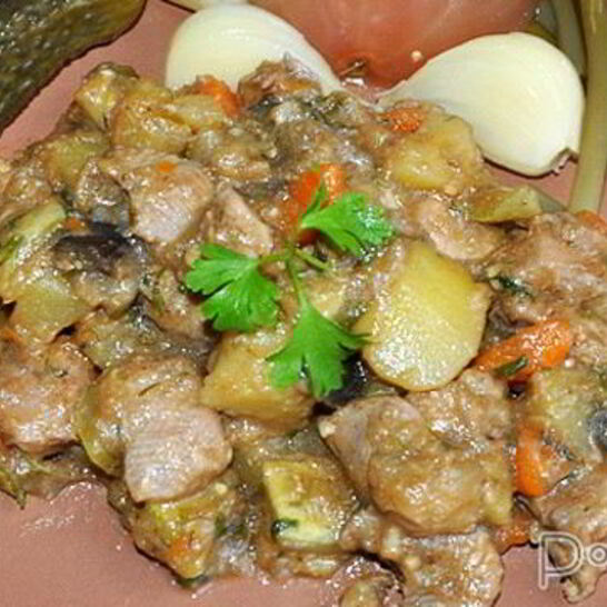 Рецепт овощного рагу с индейкой