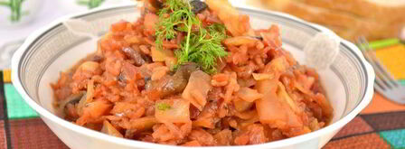 овощное рагу с рисом и шампиньонами в мультиварке. Шаг 7