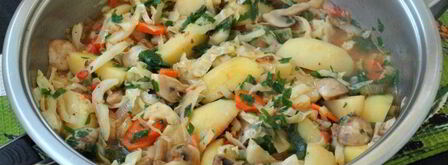 овощное рагу с шампиньонами. Шаг 6