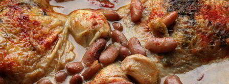 рагу из курицы с фасолью и запеченным чесноком. Шаг 10