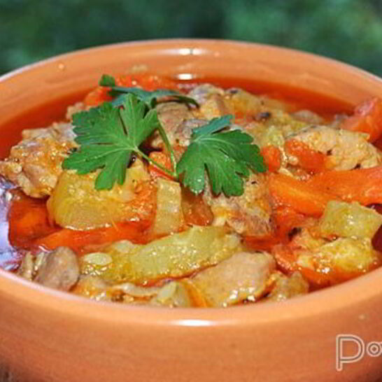 Рецепт рагу из свинины с кабачками