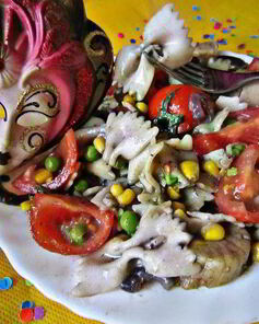 Рагу с морскими гребешками и пастой фарфалле Венецианский карнавал