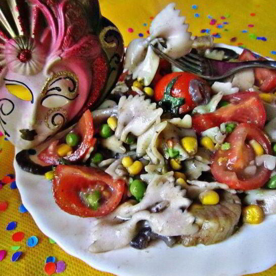 Рецепт рагу с морскими гребешками и пастой фарфалле венецианский карнавал