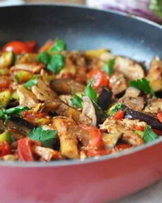 Рататуй с курицей