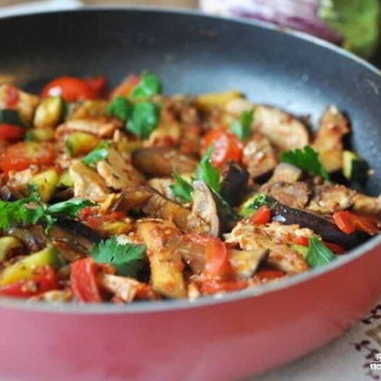 Рецепт рататуя с курицей