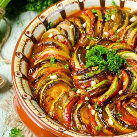 Рецепт рататуя с моцареллой