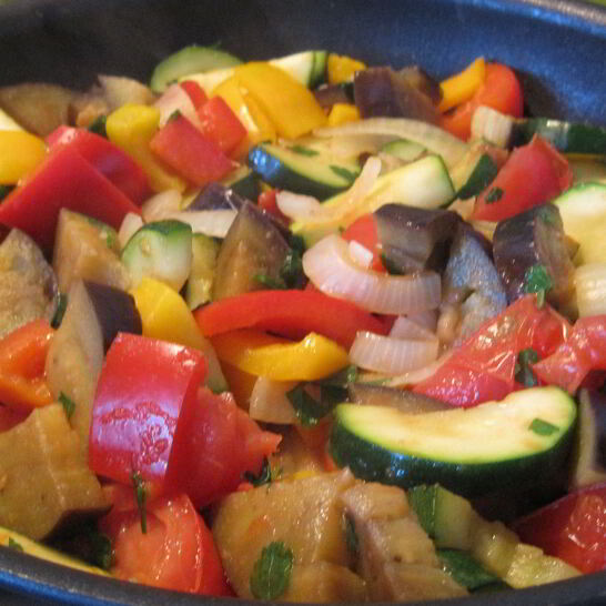 Рецепт рататуя с цукини и баклажаном