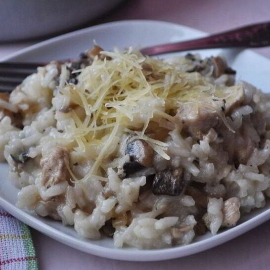 Рецепт ризотто с грибами и курицей