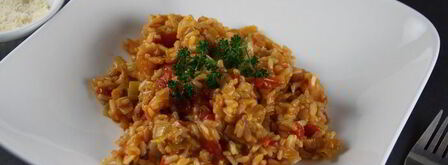 ризотто с луком-пореем и помидорами. Шаг 8