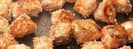 лосось в кунжуте на подушке из цуккини. Шаг 5