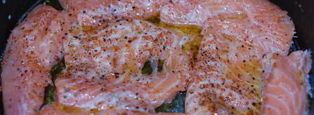 лосось, запеченный под овощной подушкой. Шаг 4