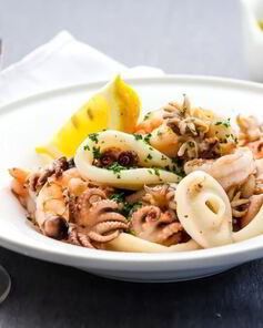 Морепродукты на гриле