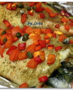 Морской окунь в средиземноморском стиле