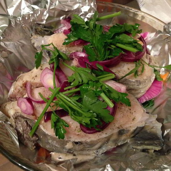 Рецепт зубатки, запеченной с овощами