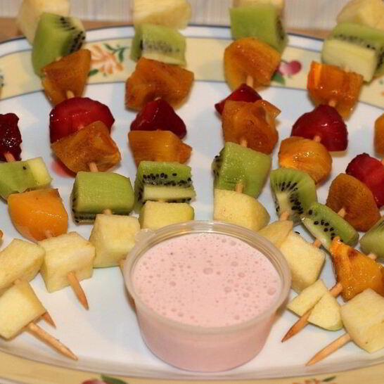 Рецепт фруктовых шашлычков