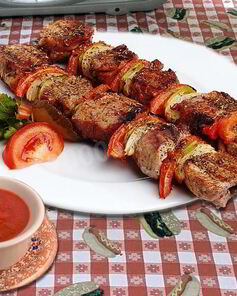 Мягкий шашлык с вином из свинины