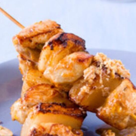 Рецепт шашлычков из индейки с арахисовым соусом