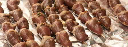 шашлычки из куриных сердечек. Шаг 4