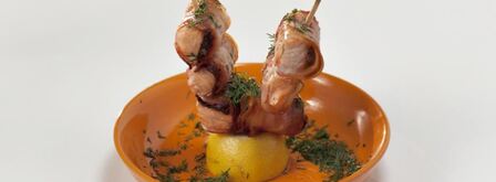 шашлычки из семги с беконом. Шаг 3