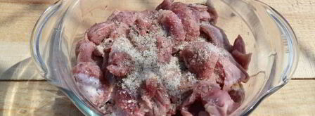 шашлык из куриных желудков. Шаг 5