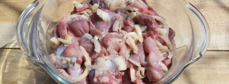 шашлык из куриных желудков. Шаг 8