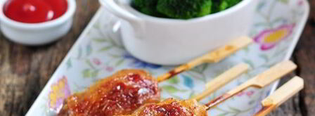 шашлык из курицы в духовке на шпажках. Шаг 7