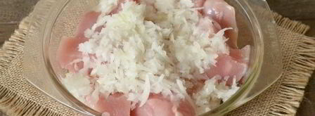 шашлык из курицы в кефире. Шаг 6